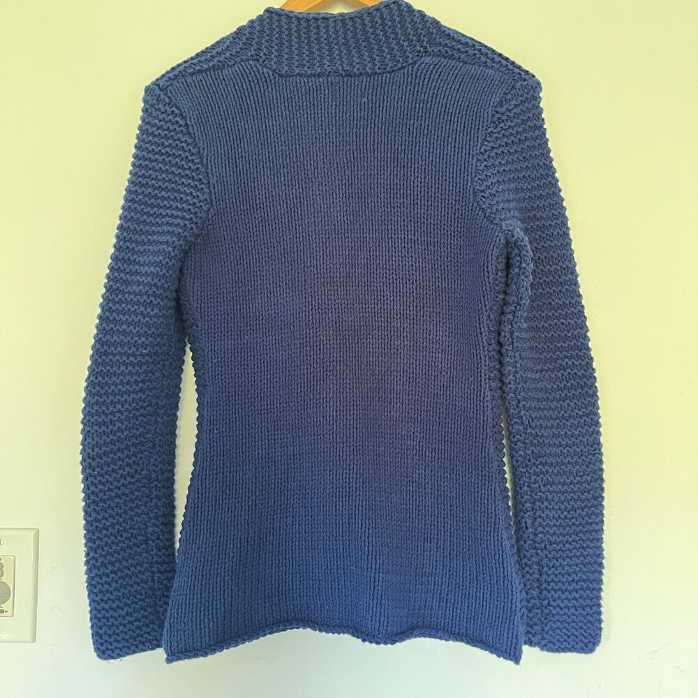 Neal Sperling Chunky Knit Textured Cotton Blend Slim Fit Cardigan Size Women's S - Picture 5 of 12